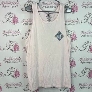 Salty Crew tank top surf beach style White Tank Top with Graphic Patch